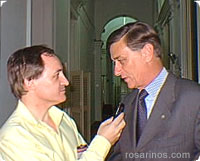 Gabriel Gómez Fiori (Director de Rosarinos.com) entrevistando al Dr. Hermes Binner (Intendente de Rosario)