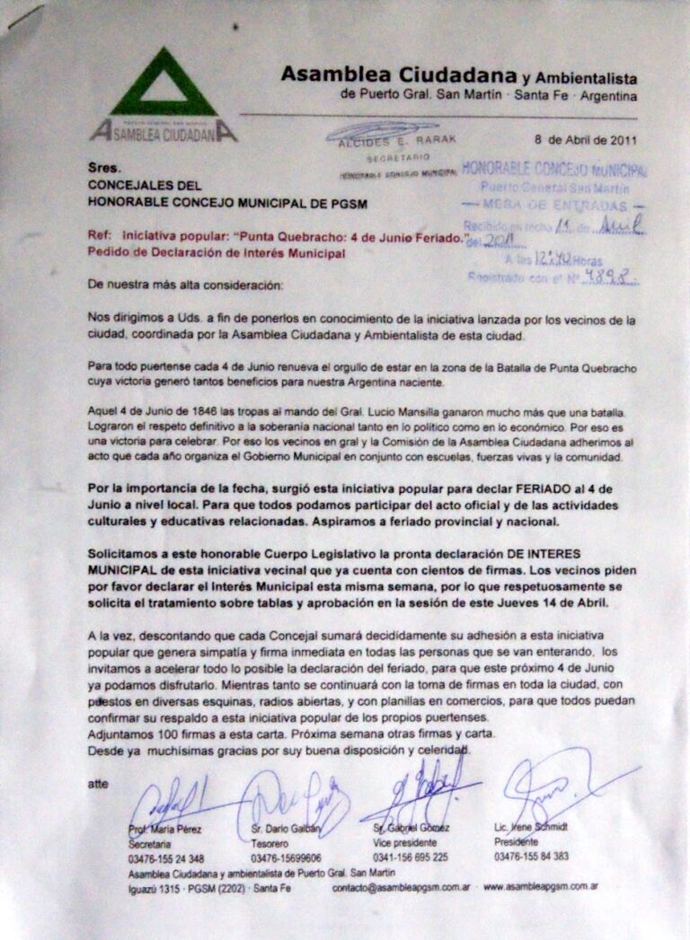 CAJONEAN iniciativa popular para que el 4 de Junio sea Feriado (Aniv. Batalla Punta Quebracho) CAJONEAN iniciativa popular para que el 4 de Junio sea Feriado (Aniv. Batalla Punta Quebracho)