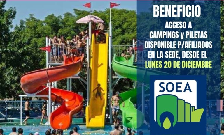 Verano SOEA 2022: Están disponibles las entradas a campings y piletas