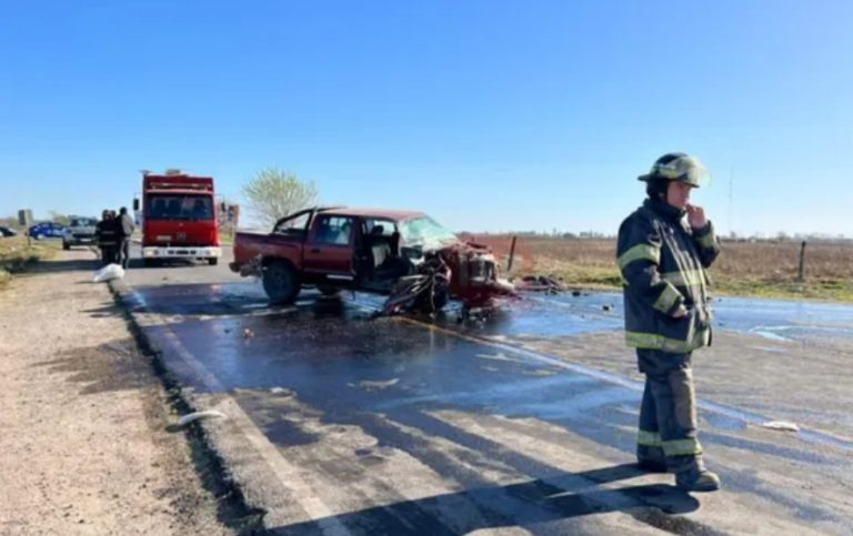 PGSM: heridos graves al chocar una pick up y un camión recolector de residuos