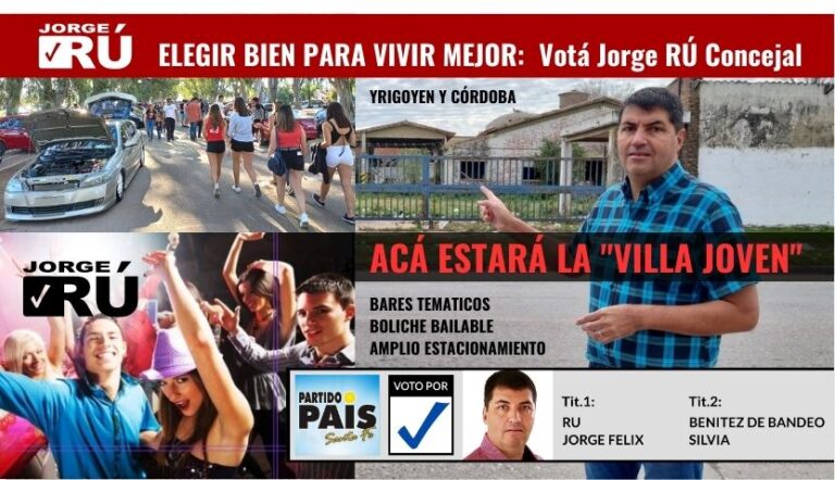 Video: JORGE RÚ Proyecta una VILLA JOVEN con Bares, Boliche bailable, y gran espacio para encuentros