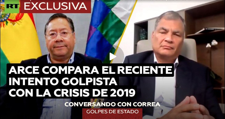 EXCLUSIVA: Luis Arce conversa con Rafael Correa tras la intentona golpista en Bolivia