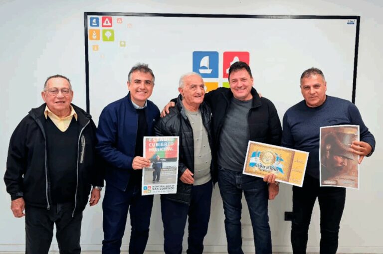 Raimundo otorgó un reconocimiento a Héctor Gallucci, gran impulsor del deporte infantil y comunitario en San Lorenzo